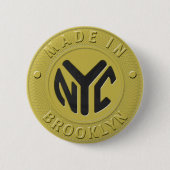 02of12 Brooklyn Token Feest Knop Ronde Button 5,7 Cm (Voorkant)