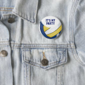 02of12 Custom Volleyball Party Button (In situ)