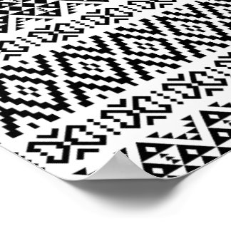 03012020 Tribal etnische Patroon-01 Poster