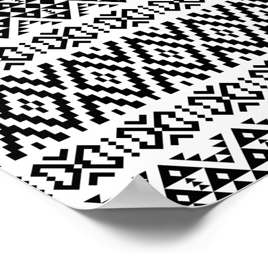 03012020 Tribal etnische Patroon-01 Poster (Hoek)