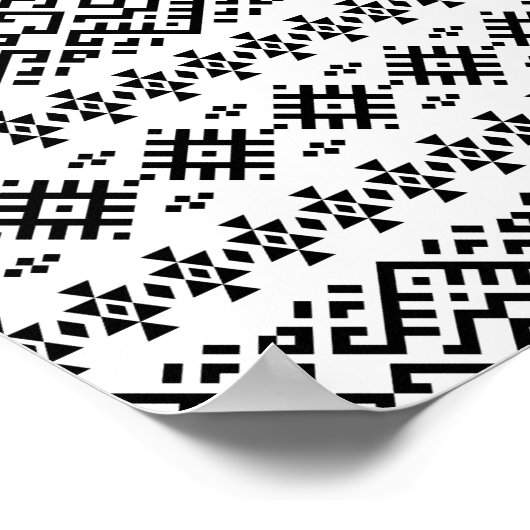 03012020 Tribal etnische Patroon-05 Poster (Hoek)