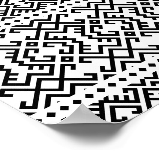 03012020 Tribal etnische Patroon-07 Poster (Hoek)