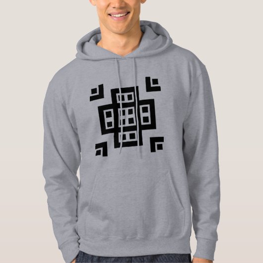 030614 - zwart hoodie (Voorkant)