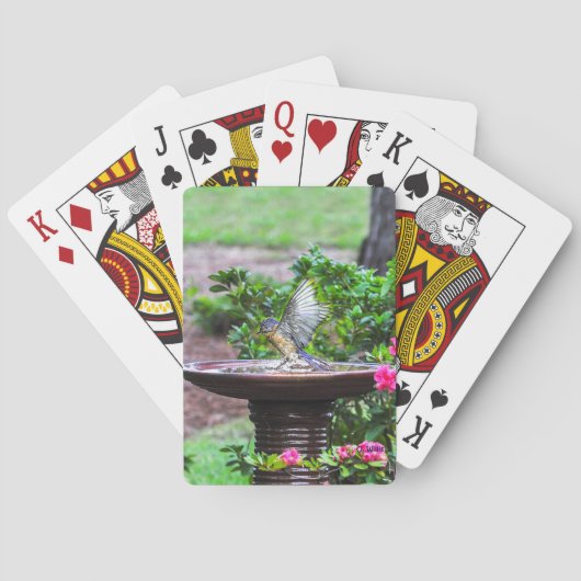 030 Blauwvogelbeschermkaarten Speelkaarten (Achterkant)