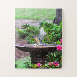 030 Bluebird Bath Puzzle 11x14 Kinder Legpuzzel