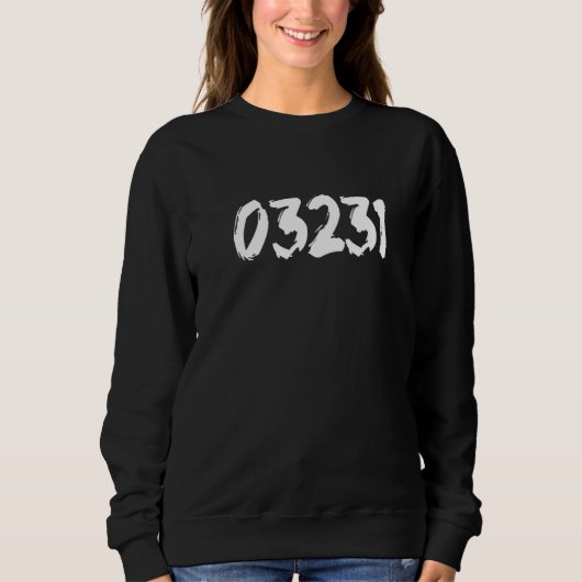 03231 Zipcode East Andover New Hampshire Hometown Trui (Voorkant)