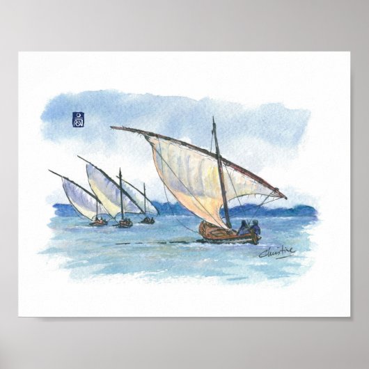 032 - Lateen Sail Regatta Poster (Voorkant)