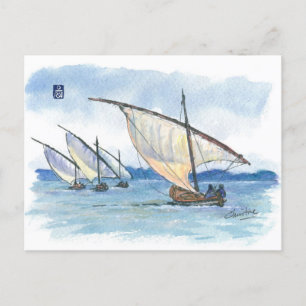 (032) Lateen Sail Regatta Sailships Briefkaart
