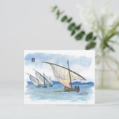 (032) Lateen Sail Regatta Sailships Briefkaart (Staand voorkant)