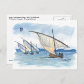 (032) Lateen Sail Regatta Sailships Briefkaart (Voorkant / Achterkant)