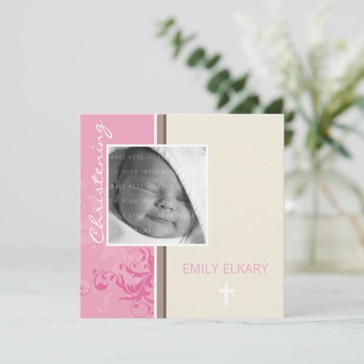 032 Rasha:: Uitnodiging voor doop (Staand voorkant)