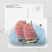 (034) Traditionele zeepboten Briefkaart (Voorkant / Achterkant)