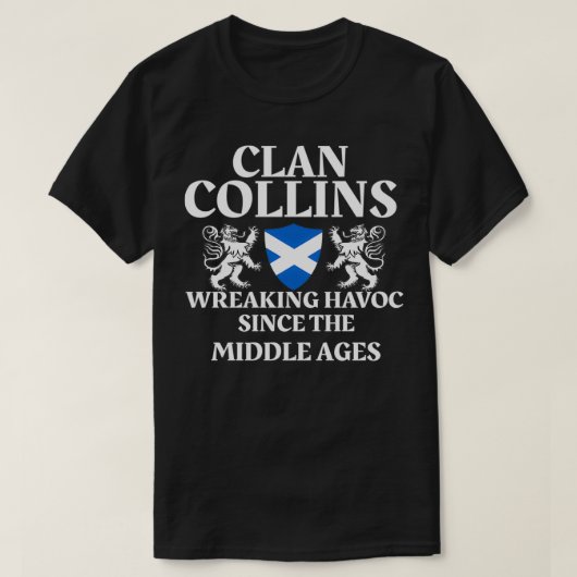 035066 Clan Collins Scottish Family Kilt Tartan Li T-shirt (Design voorkant)