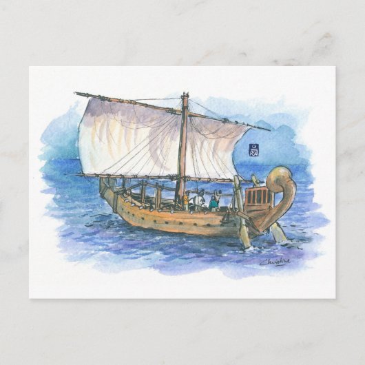 (035) Min van de woestijnschepen Briefkaart (Voorkant)