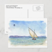 (037) Latijns-Zeilboot Briefkaart (Voorkant / Achterkant)