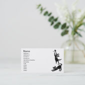 039 & 007 ZWARTE VANGSTEN DIEREN KUSTGEHALTE AAN C VISITEKAARTJE (Staand voorkant)