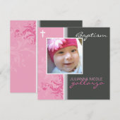 039 Celia :: Doopuitnodiging - posh 2SQ V1 Kaart (Voorkant / Achterkant)