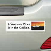 03_CitationJetCJ2_sn525A-0140_e, A Woman's Plac... Bumpersticker (Op auto)