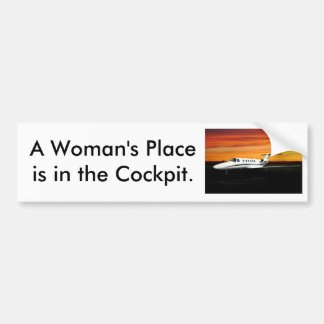 03_CitationJetCJ2_sn525A-0140_e, A Woman's Plac... Bumpersticker
