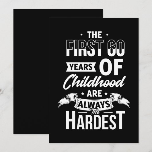 03.De eerste 60 jaar kindertijd is altijd de Save The Date (Voorkant / Achterkant)