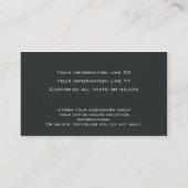 03 Moderne professionele Visitekaartje donkergrijs (Achterkant)