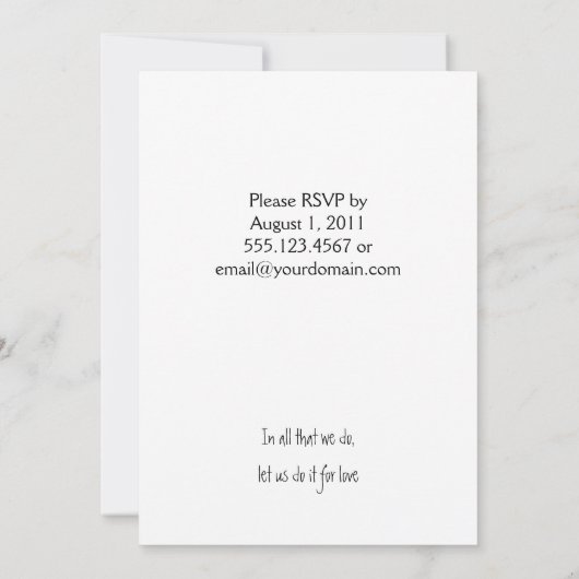 03 Roze Zwarte Stippen Bruiloftsreceptie Na Kaart (Achterkant)