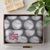 03of12 Baseball Patroon Weefsel Papier (Geschenk)