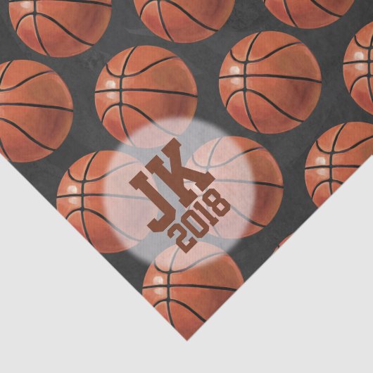 03of12 Basketball Patroonpapier Tissuepapier (Detail)