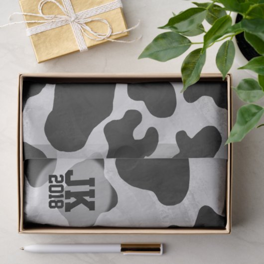 03of12 Koe Patroonpapier Tissuepapier (Geschenk)