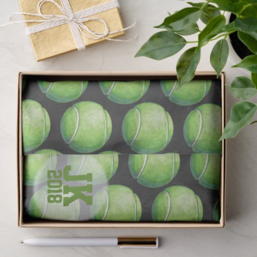 03of12 Tennisbal Patroon Weefselpapier Tissuepapier (Geschenk)
