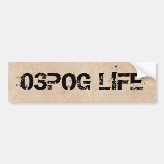 03POG Leven Bumpersticker (Voorkant)