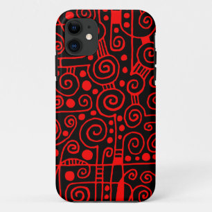040512 - Rood op zwart Case-Mate iPhone Case