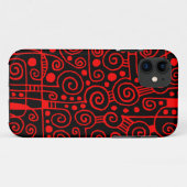 040512 - Rood op zwart Case-Mate iPhone Case (Achterkant (horizontaal))