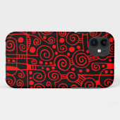 040512 - Rood op zwart Case-Mate iPhone Case (Achterkant (horizontaal))