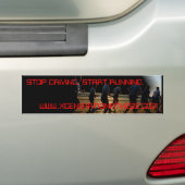 040606-F-9072P-100, STOP RIJDEN. BEGIN LOPEN... BUMPERSTICKER (Op auto)