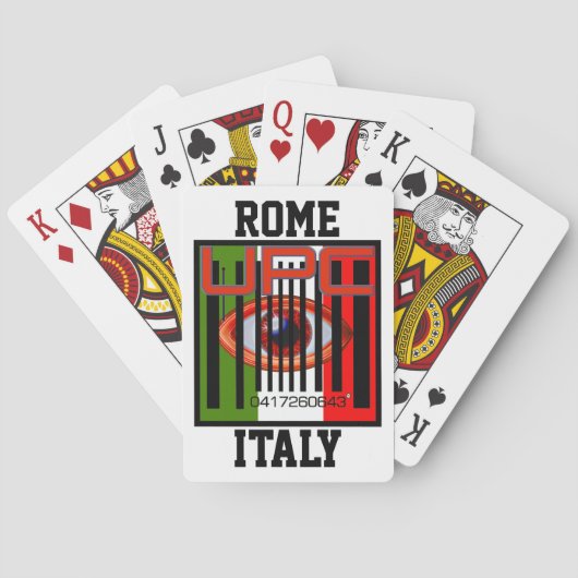 0417260643 UPC "Bar Code" speelkaarten Rome Italië (Achterkant)