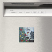 0417 Kerstkat Magneet (Insitu (Vaatwasser))