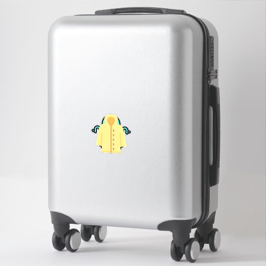 042-regenjas sticker (Koffer)