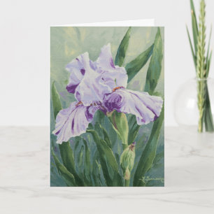0440 Paarse gestremde Iris Sympathikaart Kaart