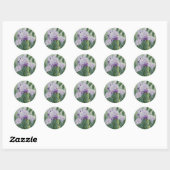 0440 Paarse iris Ronde Sticker (Vel)