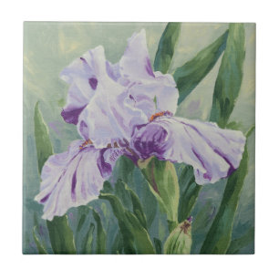 0440 Paarse iris Tegeltje
