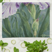 0440 Paarse iris Theedoek (Gevouwen)