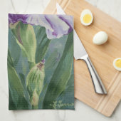 0440 Paarse iris Theedoek (Quarter Fold)