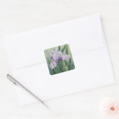 0440 Paarse iris Vierkante Sticker (Envelop)