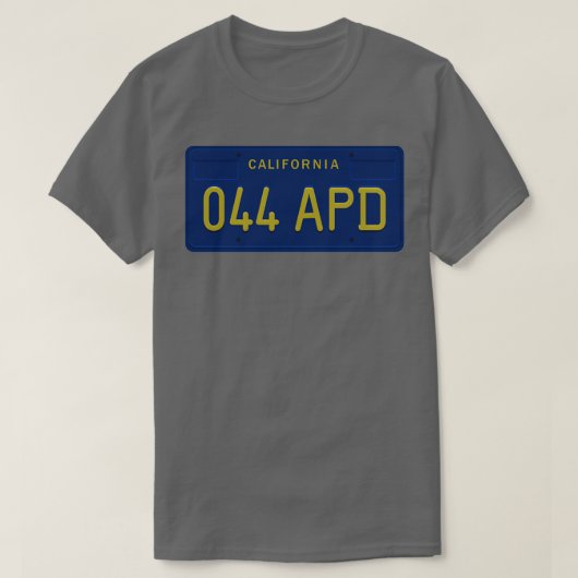 044 APD California licence bord Lt T-shirt (Design voorkant)