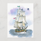 (044) Lady Washington Tall Ship Briefkaart (Voorkant)