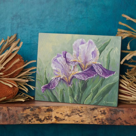 0455 Paarse Irises Fotoplaat (Zijkant)