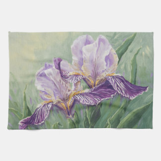 0455 Paarse Irises Theedoek