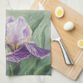 0455 Paarse Irises Theedoek (Quarter Fold)