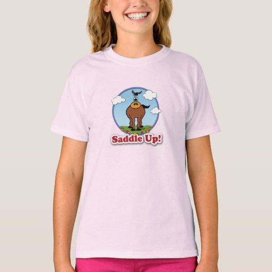 045 Zadel omhoog T-shirt (Voorkant)